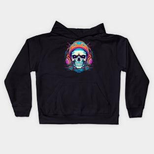 Skull Psychedelic Voyager Astronaut Kids Hoodie